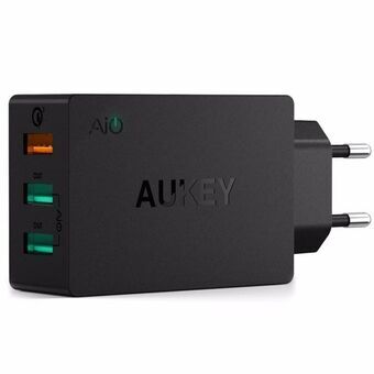 Vægoplader Aukey PA-T14 Sort