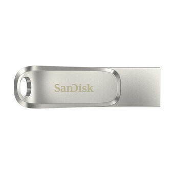 Mikro-SD-hukommelseskort med adapter SanDisk SDDDC4-128G-G46 128GB Nøglesnor Sølvfarvet Stål 128 GB