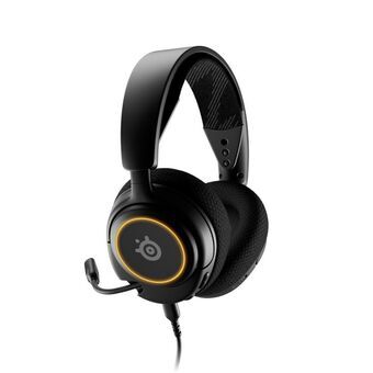 Hovedtelefoner med mikrofon SteelSeries Arctis Nova 3 Sort