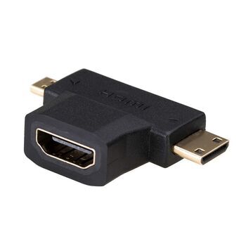 HDMI til Micro HDMI adapter Akyga AK-AD-23 Mini HDMI Sort