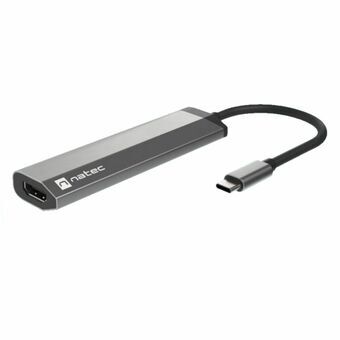 USB Hub Natec Fowler Slim Sort Krom