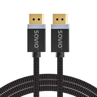 DisplayPort-kabel Savio CL-176 Sort 3 m