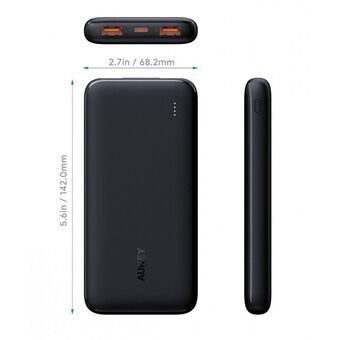 Powerbank Aukey PB-N73S Sort 10000 mAh