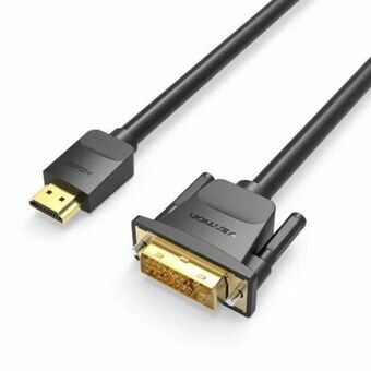 DVI til HDMI-adapter Vention ABFBG Sort 1,5 m