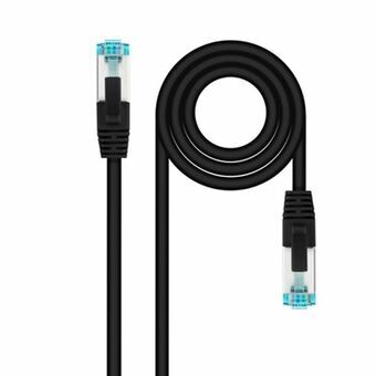 FTP kategori 7 stift netværkskabel NANOCABLE Cable de Red Cat.7 600MHZ LSZH SFTP PIMF AWG26, Negro, 1 m (1 m)