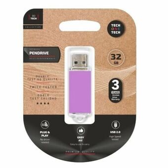 USB-stik Tech One Tech TEC3009-32 Lilla 32 GB