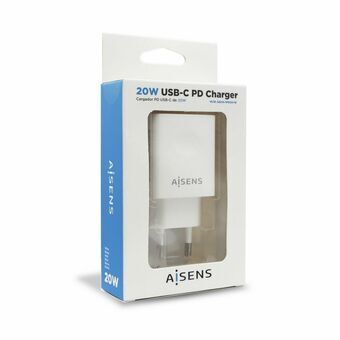 Vægoplader Aisens ASCH-1PD20-W Hvid 20 W USB-C (1 enheder)