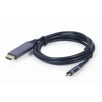 USB-C til HDMI-kabel GEMBIRD CC-USB3C-HDMI-01-6 Sort Grå 1,8 m