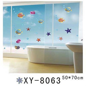 TipTop Wallstickers Sea World Animals Bathroom Glass Window 