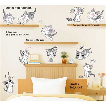 TipTop Wallstickers Cute Cats Art Decor