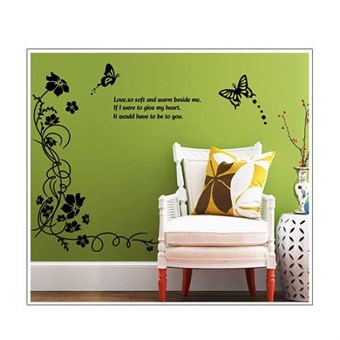 TipTop Wallstickers Romantic Flower Vine Print