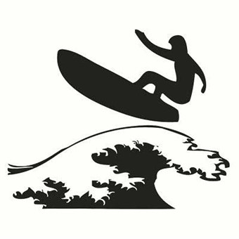 TipTop Wallstickers Teenage Surfer Design House Decoration