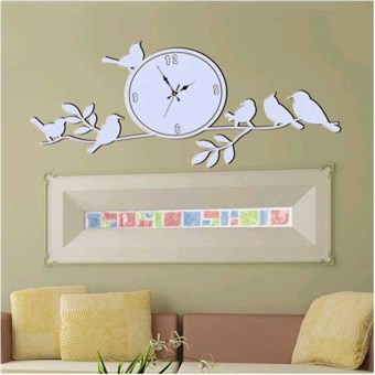 TipTop Wallstickers Trees Clock Wall Stickers Polystyrene Mirror