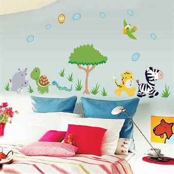 TipTop Wallstickers Vivid Cartoon Animals Pattern