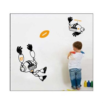 TipTop Wallstickers Rugby Robot Cartoon