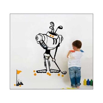 TipTop Wallstickers Robot Golf Cartoon