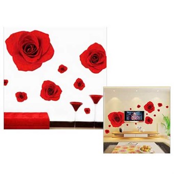 TipTop Wallstickers Red Rose Pattern 