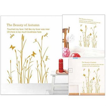 TipTop Wallstickers Romantic Reed Flowers Style