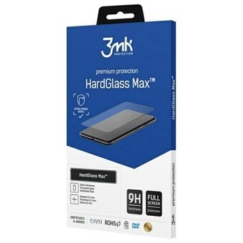 3MK HardGlass Max Sam S24 FE S721  sort/black, Fullscreen Glas