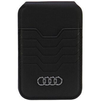 Audi Læder Pengepung Kortholder Stativ czarny/black MagSafe AU-MSCH-GT/D3-BK