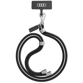 Audi universel rem til telefon 120cm 6mm crossbody sort/black AU-CBL6-R8/D1-BK