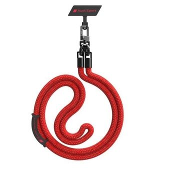 Audi universel rem til telefon 120 cm 10 mm crossbody rød/red AUS-CBL10-RSQ/D1-RD