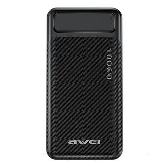 AWEI PowerBank P5K 10000mAh 2.1A sort/svart 2xUSB