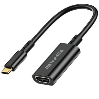 AWEI Adapter CL-217T USB-C/HDMI sort 4k@30Hz