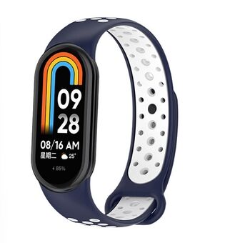 Beline pasek Mi Band 8 design niebiesko-biały /blå-hvid