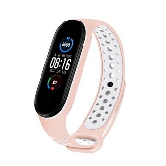 Beline rem Design Mi Band 7/6/5 lyserød-hvid /pink-white