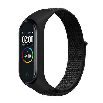 Beline rem Mi Band 7/6/5/4/3 NylonLoop sort/black