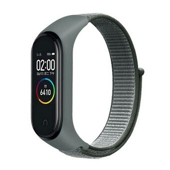 Beline rem til Mi Band 7/6/5/4/3 NylonLoop grå/grey