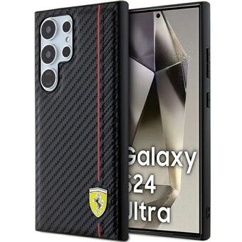 Ferrari FEHCS24LN3DUR S24 Ultra S928 sort hardcase Carbon Printed Line