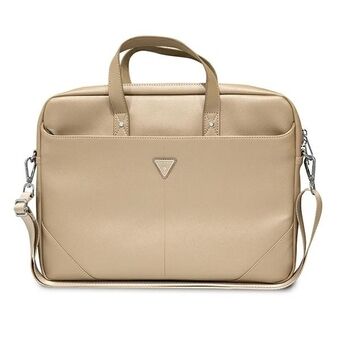 Gæt Torba GUCB15PSATLE 16" beige Saffiano Triangle Logo