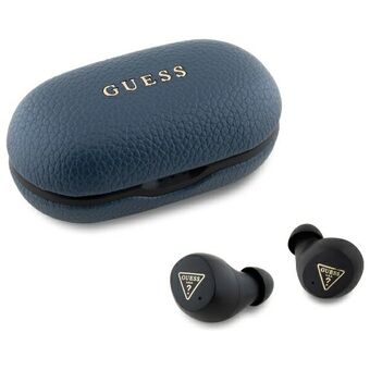 Guess Bluetooth høretelefoner GUTWSPGTSPSB TWS + dockingstation blå/grainet Classic Logo