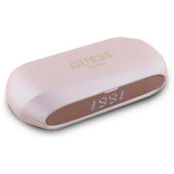 Guess Bluetooth-hovedtelefoner GUTWSC2MCDSP TWS + dockingstation lyserød/pink Forlænget Metallisk Trykt Logo