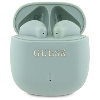 Guess Bluetooth-hovedtelefoner GUTWSJ14ESGN TWS + dockstation grøn/green Printed Classic Logo