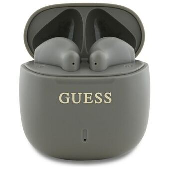 Guess Bluetooth hovedtelefoner GUTWSJ14ESGE TWS + dockingstation taupe Printed Classic Logo