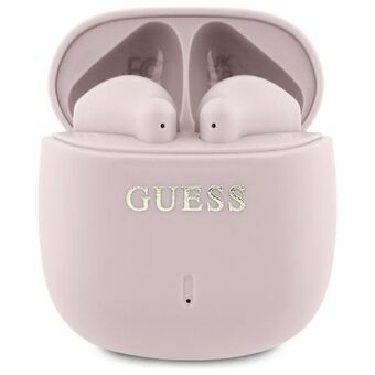 Guess Bluetooth hovedtelefoner GUTWSJ14ESGP TWS + dockningsstation lyserød/pink Printed Classic Logo