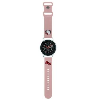 Hej Kitty Pasek Uniwersalny HKUWLSCHBLP Silikone Kitty Head lyserød/pink rem 22mm