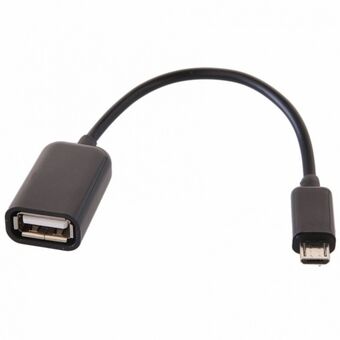 Adapter microUSB-USB OTG sort/black