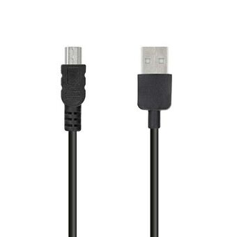 Universalkabel mini USB sort/svart 1m