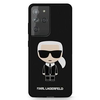 Karl Lagerfeld KLHCS21LSLFKBK S21 Ultra G998 hård etui sort/sort Silikone Iconic