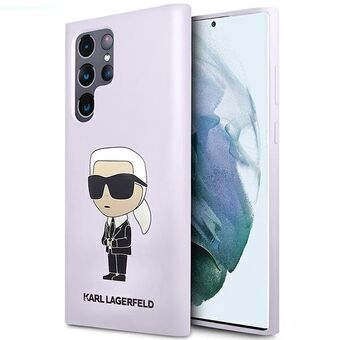 Karl Lagerfeld KLHCS23LSNIKBCU Sam S23 Ultra S918 hårdt etui purpurfarvet/silikone Ikonik