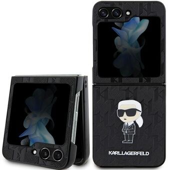 Karl Lagerfeld KLHCZF5SAPKINPK Z Flip5 F731 hardcase sort/black Saffiano Monogram Ikonik Pin