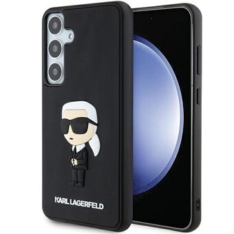 Karl Lagerfeld KLHCS24S3DRKINK S24 S921 sort/hårdtaske i 3D-gummimateriale Ikonik