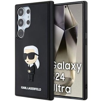 Karl Lagerfeld KLHCS24L3DRKINK S24 Ultra S928 sort hårdtui i 3D gummi Ikonik.