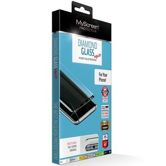 MS Diamond Edge 3D One Plus 8 Pro sort/sort, hærdet glas