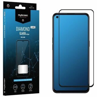 MS Diamond Glass Edge Lite FG til Oppo Reno 4G/5G, sort Gull Glue