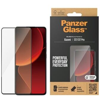 PanzerGlass Ultra-Wide Fit Xiaomi 13T / 13T Pro Skærmbeskyttelse Antibakteriel sort 8069